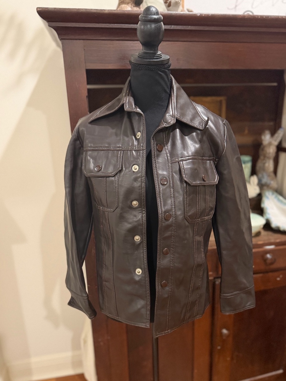 Sears Put on Shop Vintage Faux Leather Jacket
